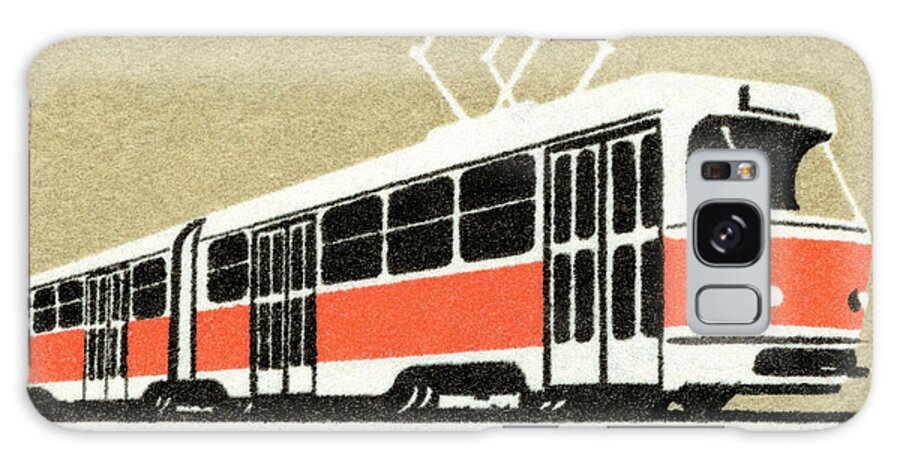 Bus Galaxy Case featuring the drawing Train #13 by CSA Images