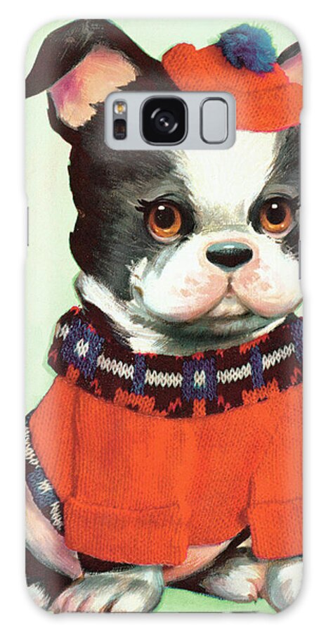 Animal Galaxy Case featuring the drawing Boston Terrier #14 by CSA Images