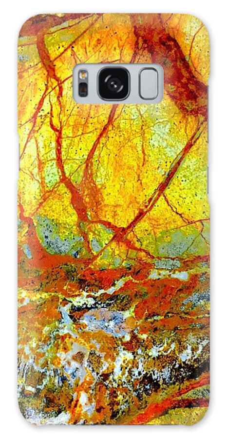 Abstract Photograph Galaxy Case featuring the mixed media 145 Stone7  faa by Michael Bobay