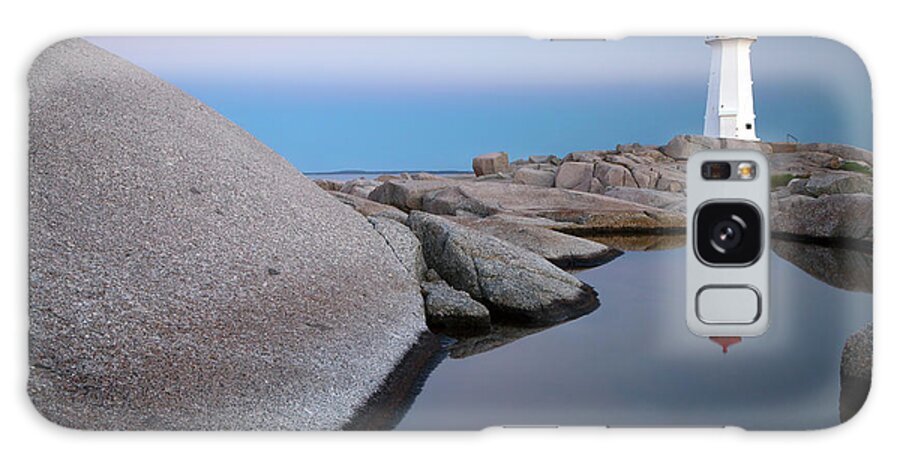 Peggy Galaxy Case featuring the photograph 1511 Peggy's Cove Reflection by Steve Sturgill