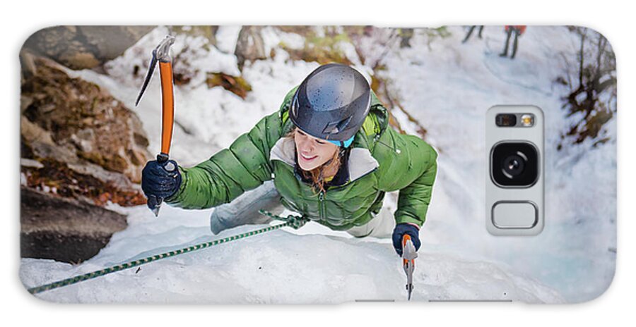 Tranquility Galaxy Case featuring the photograph Ice Climbing #18 by Christopher Kimmel