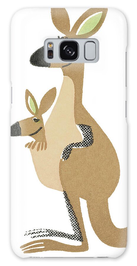 Animal Galaxy Case featuring the drawing Kangaroo #18 by CSA Images