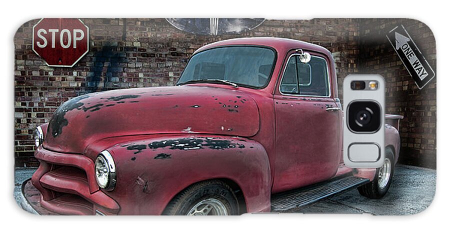 1954 Chevrolet Pick Up Truck Galaxy Case featuring the mixed media 1954 Chevrolet Pick Up Truck by Lori Hutchison