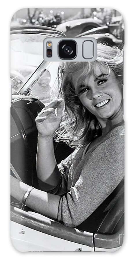 Vintage Galaxy Case featuring the photograph 1960s Ann Margaret In Triumph Tr3 Roadster by Retrographs