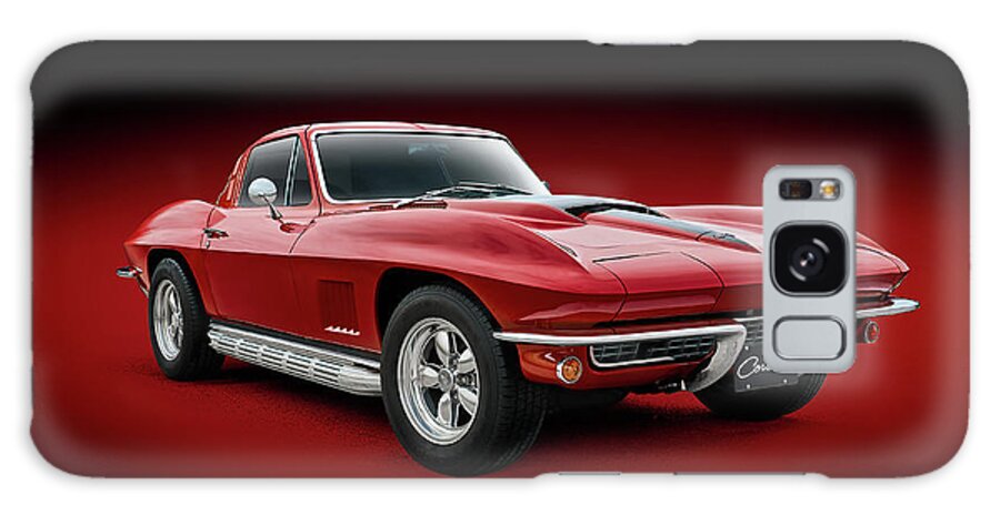 Corvette Galaxy Case featuring the digital art 1964 Red Corvette Sting Ray by Douglas Pittman