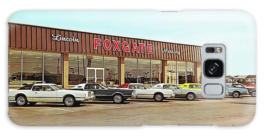 Vintage Galaxy Case featuring the photograph 1970s Image Of Foxgate Lincoln Dealership by Retrographs