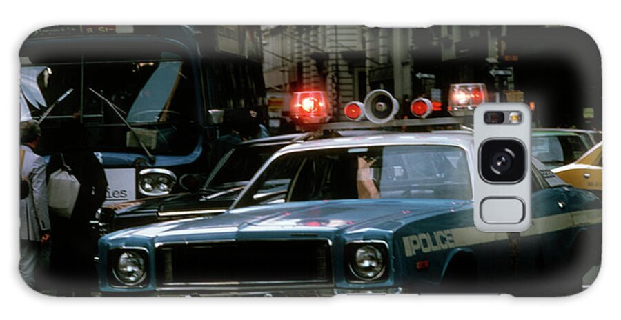 Photography Galaxy Case featuring the photograph 1980s Street Level View Police Car New by Vintage Images