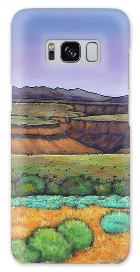New Mexico Galaxy Case featuring the painting Desert Gorge #2 by Johnathan Harris