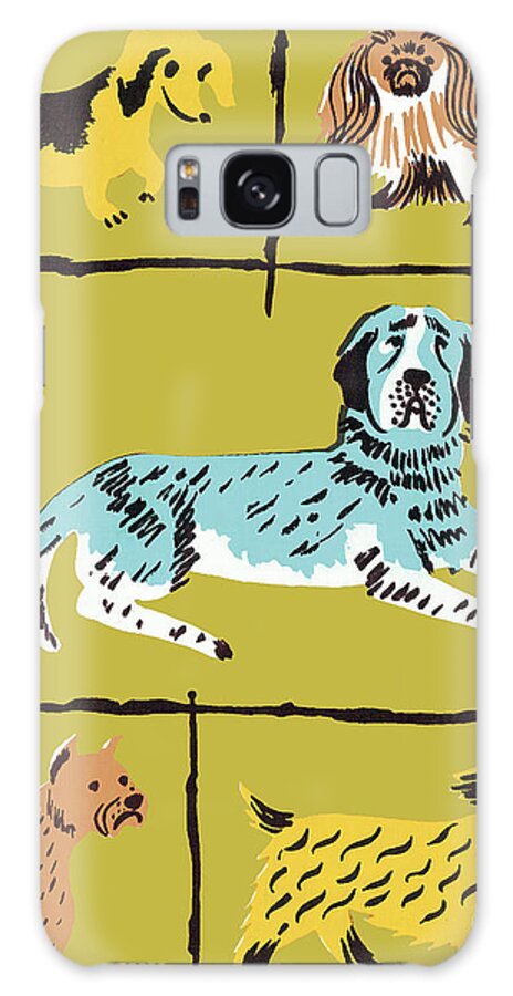 Animal Galaxy Case featuring the drawing Dog pattern #2 by CSA Images