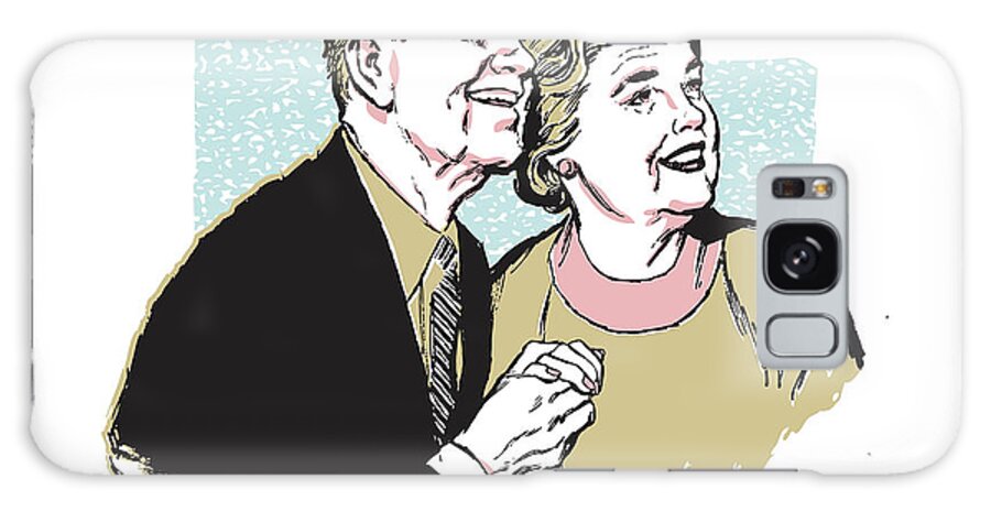Admire Galaxy Case featuring the drawing Elderly Couple #2 by CSA Images