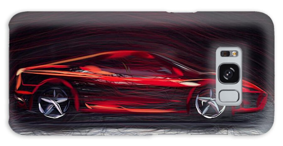Ferrari Galaxy Case featuring the digital art Ferrari 360 Modena Draw #2 by CarsToon Concept