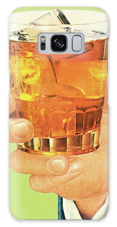 Alcohol Galaxy Case featuring the drawing Hand Holding a Cocktail #2 by CSA Images