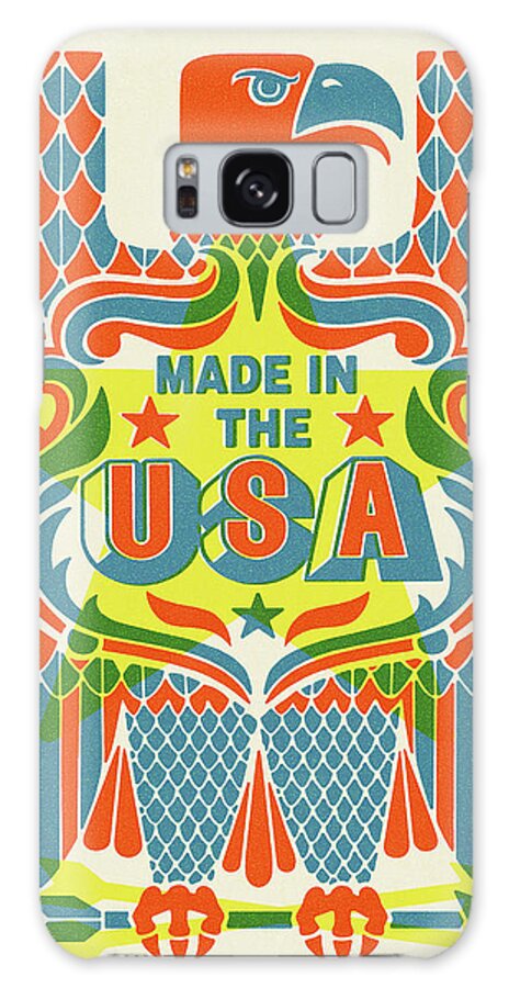 America Galaxy Case featuring the drawing Made in the USA Eagle #2 by CSA Images