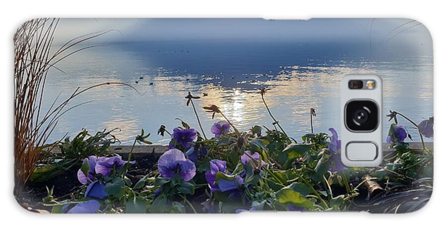 Lake Galaxy Case featuring the photograph Purple Hue of Lake Geneva by Andrea Whitaker