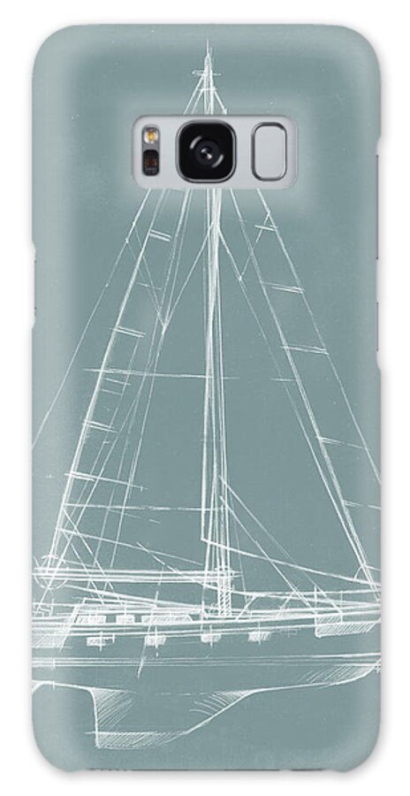 Transportation Galaxy Case featuring the painting Yacht Sketches II #2 by Ethan Harper