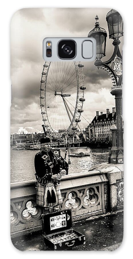 Bag Piper On Bridge Galaxy Case featuring the photograph 21 by Giuseppe Torre