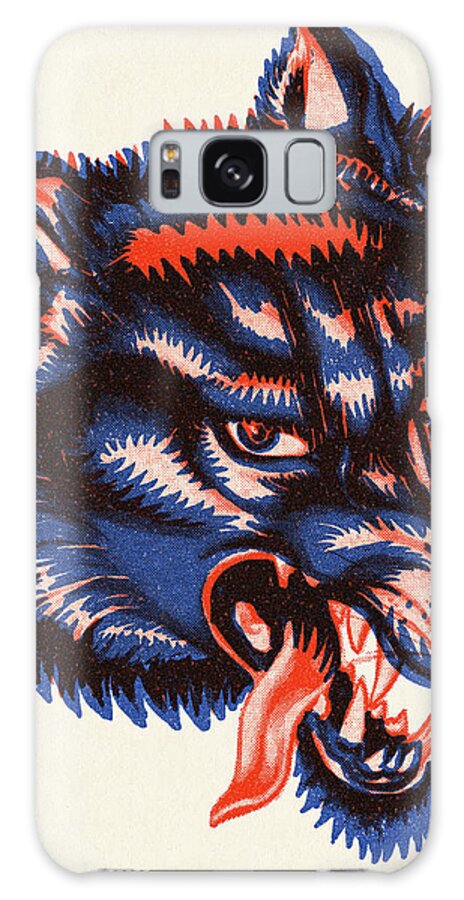 Beast Galaxy Case featuring the drawing Wolf #23 by CSA Images
