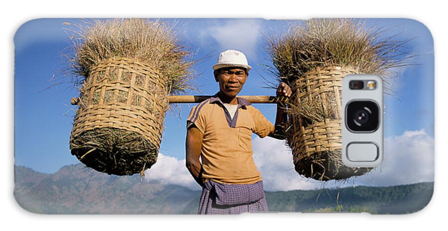 Farmer Carrying Baskets Galaxy Case featuring the photograph 252-1964 by Robert Harding Picture Library