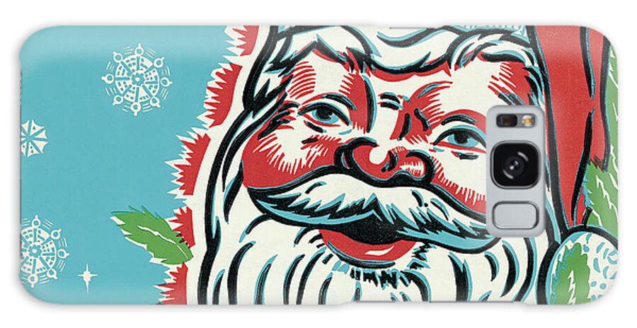 Accessories Galaxy Case featuring the drawing Santa Claus #27 by CSA Images