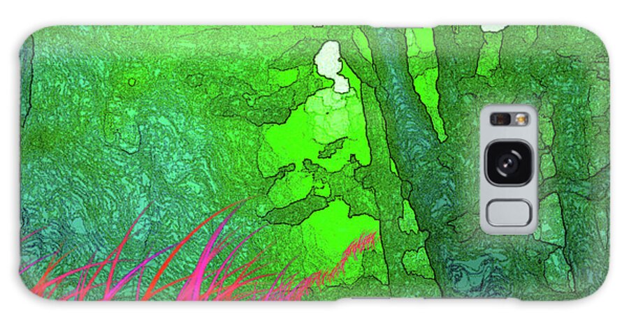 Walter Paul Bebirian Galaxy Case featuring the digital art 3-20-2009ab by Walter Paul Bebirian