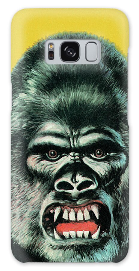 Animal Galaxy Case featuring the drawing Angry Gorilla #3 by CSA Images