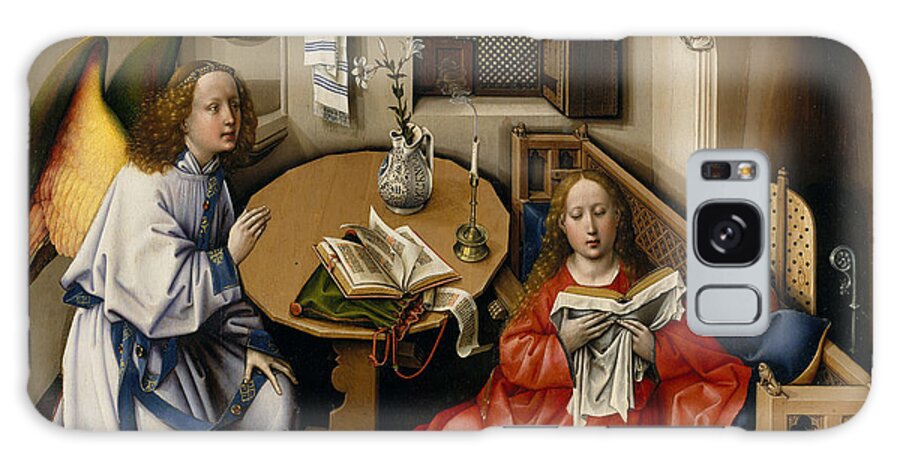 15th Century Galaxy Case featuring the painting Annunciation Triptych by Master Of Flemalle