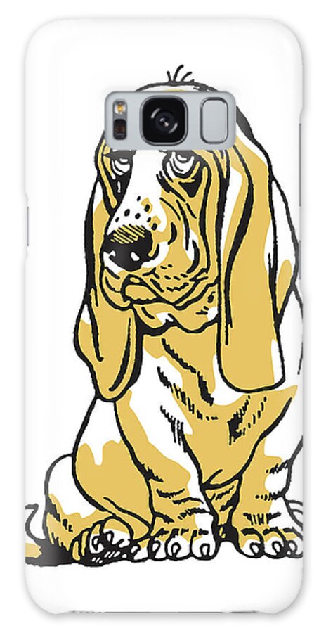 Animal Galaxy Case featuring the drawing Basset Hound #3 by CSA Images