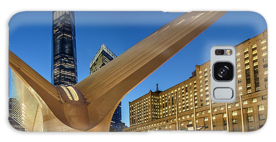 Estock Galaxy Case featuring the digital art Calatrava Bldg & Freedom Tower #3 by Antonino Bartuccio