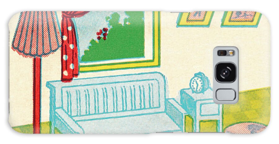 Campy Galaxy Case featuring the drawing Living Room #3 by CSA Images
