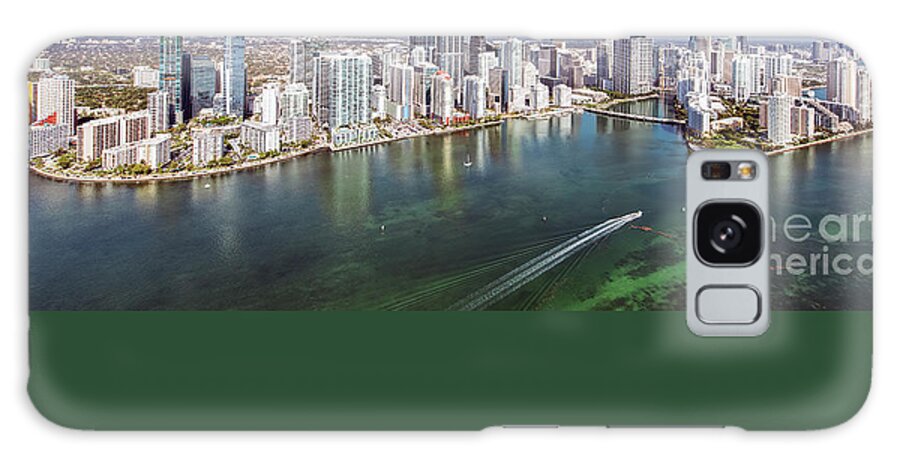 Miami Galaxy Case featuring the photograph Miami Florida Cityscape Aerial Photo #5 by David Oppenheimer