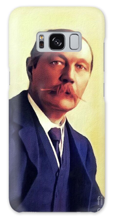 Arthur Galaxy Case featuring the painting Sir Arthur Conan Doyle, Literary Legend #3 by Esoterica Art Agency