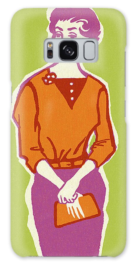 Adult Galaxy Case featuring the drawing Stylish Lady #3 by CSA Images