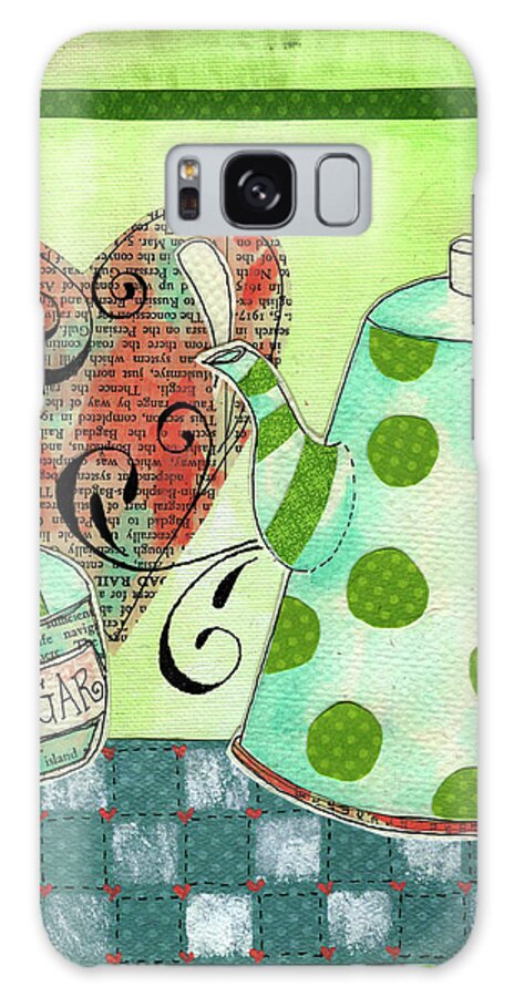 351_coffee Time_too Galaxy Case featuring the painting 351_coffee Time_too by Maureen Lisa Costello