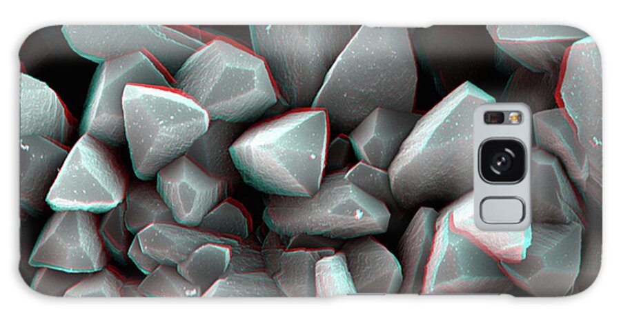 Background Galaxy Case featuring the digital art 3d Sem Image Of Crystal, 8 Degree Tilt by Sheri Neva