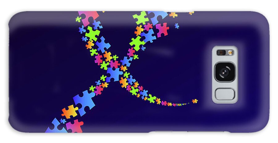Autism Galaxy Case featuring the photograph Autism Awareness Ribbon #4 by Art4stock/science Photo Library