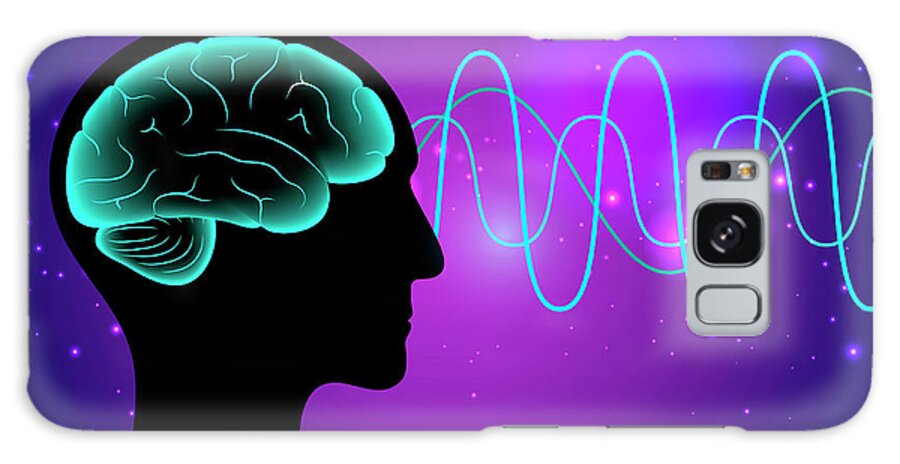 Brain Galaxy Case featuring the photograph Brain Waves #4 by Pikovit / Science Photo Library