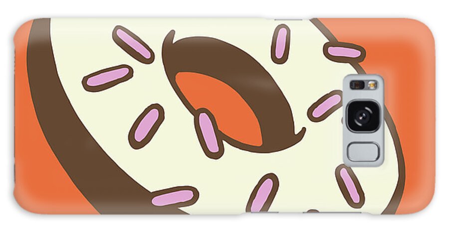 Baked Goods Galaxy Case featuring the drawing Frosted Donut with Sprinkles #4 by CSA Images