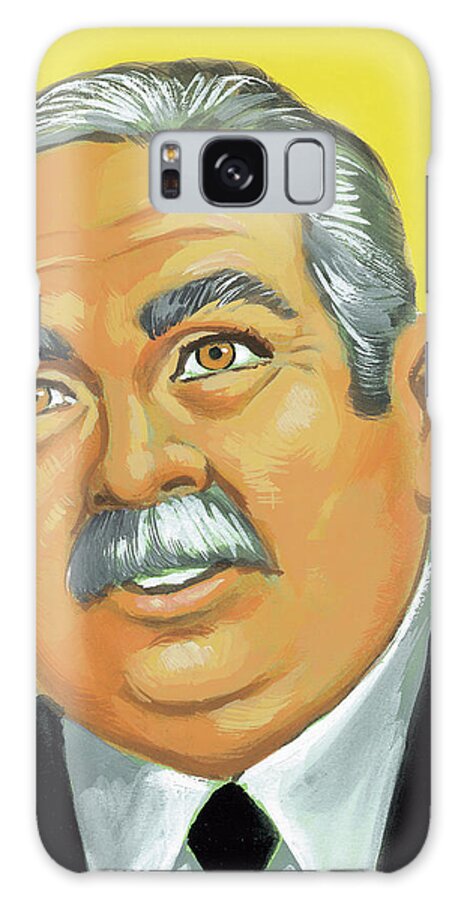 Adult Galaxy Case featuring the drawing Older Man with Mustache #4 by CSA Images