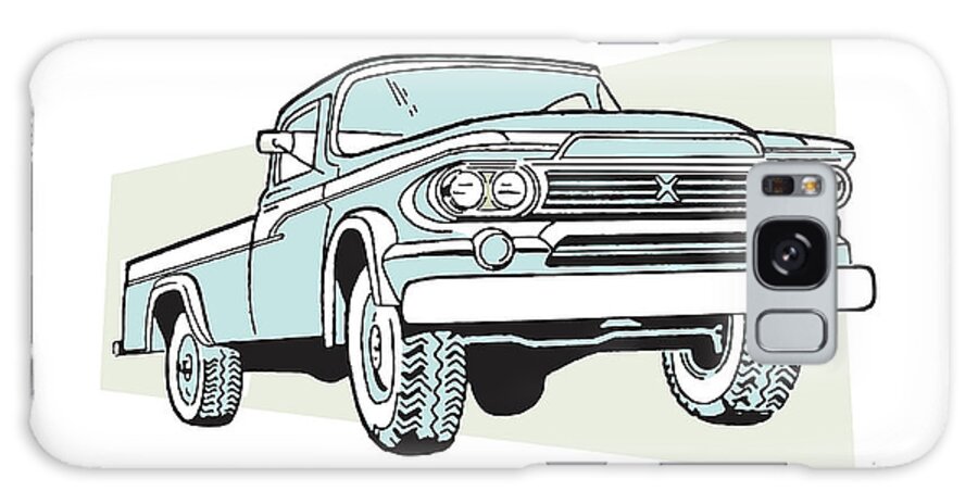Auto Part Galaxy Case featuring the drawing Pickup Truck #4 by CSA Images