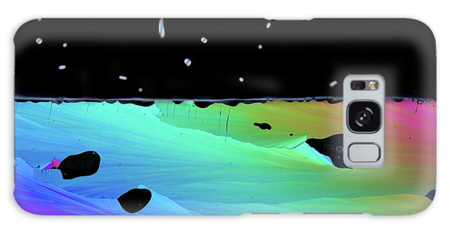 Crossed Polarised Galaxy Case featuring the photograph Sulphur Crystals #4 by Karl Gaff / Science Photo Library