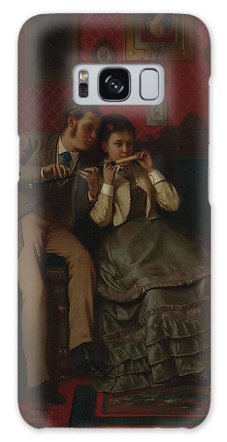 Romance Galaxy Case featuring the painting The Music Lesson #4 by John George Brown
