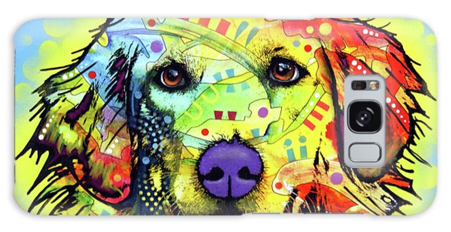 Golden Retriever Galaxy Case featuring the mixed media Golden Retriever #5 by Dean Russo