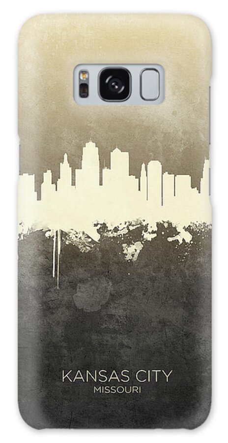 Kansas City Galaxy Case featuring the digital art Kansas City Missouri Skyline #5 by Michael Tompsett
