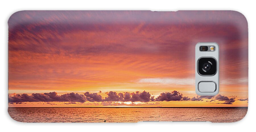 Beach Galaxy Case featuring the photograph Lake Erie Sunset by Dave Niedbala