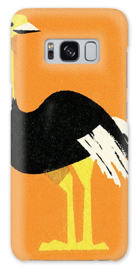 Animal Galaxy Case featuring the drawing Ostrich #5 by CSA Images