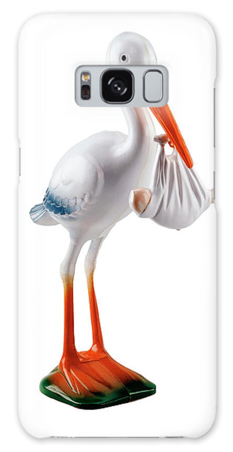 Animal Galaxy Case featuring the drawing Stork Holding Baby #5 by CSA Images