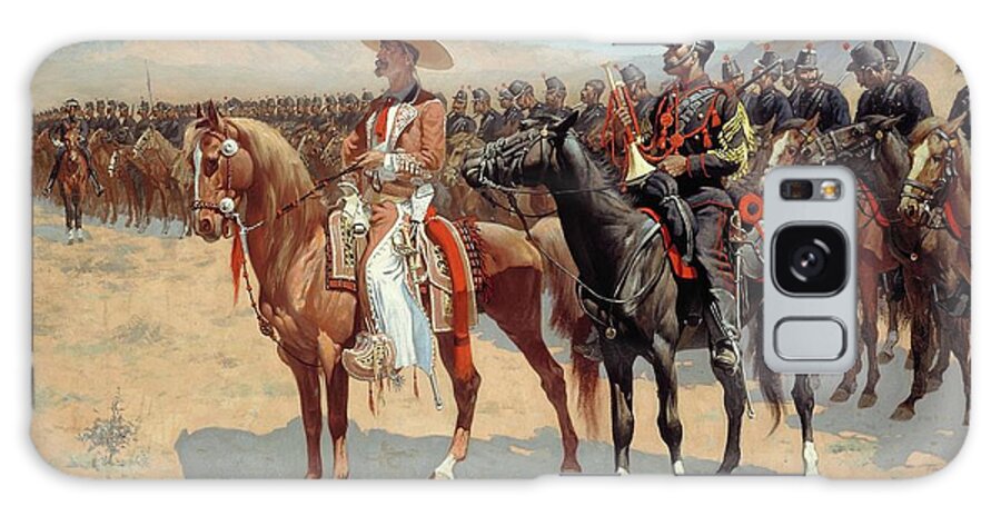 Cowboy Galaxy Case featuring the painting The Mexican Major by Frederic Remington