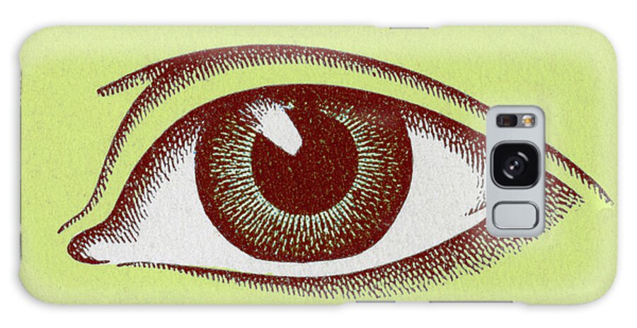 Anatomical Galaxy Case featuring the drawing Eye #50 by CSA Images
