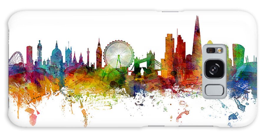 London Galaxy Case featuring the digital art London England Skyline by Michael Tompsett
