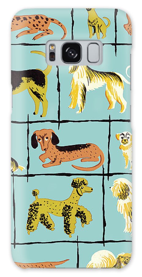 Animal Galaxy Case featuring the drawing Dogs #6 by CSA Images